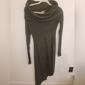 Earthbound Trading Olive Green Knit Sweater Dress